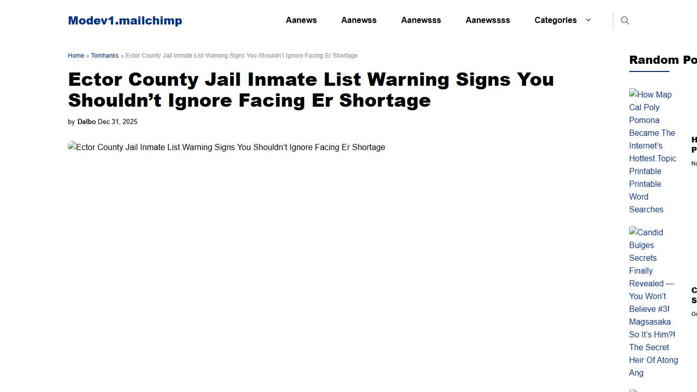 Ector County Jail Inmate List Warning Signs You Shouldn’t Ignore Facing Er Shortage